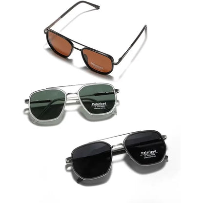 Polarized UV400 Sunglasses – Lightweight Geometric Square Frame
