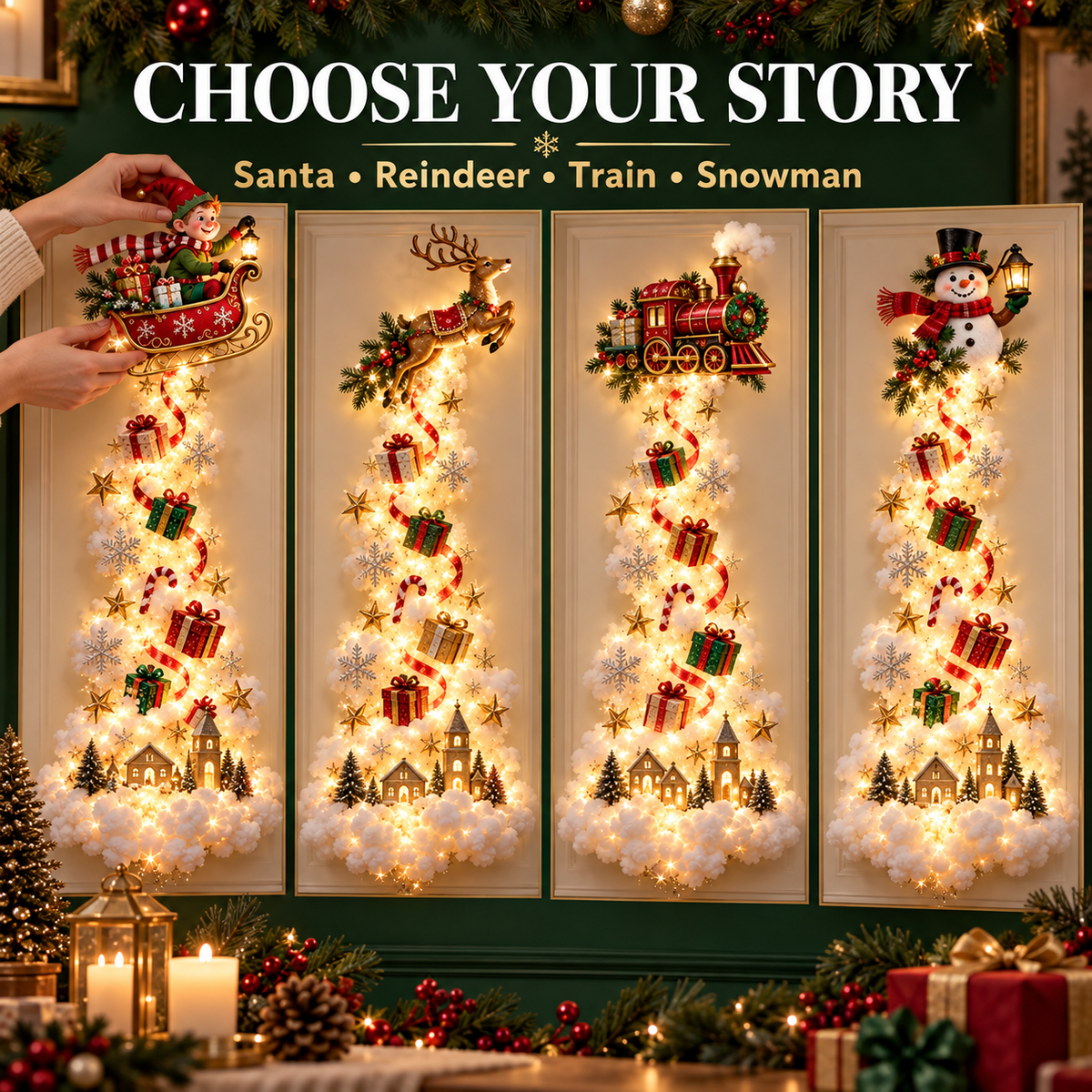 Christmas Magic Trail Wall Light – Turn Walls Into Holiday Wonder