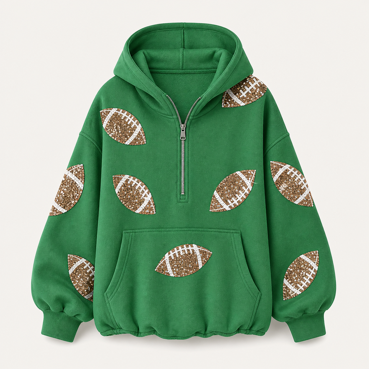 Women's Sequin Football Hoodie Bring The Sparkle To Game Day