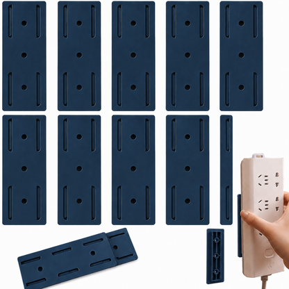 No-drill adhesive socket bracket – Wall-mounted cable management