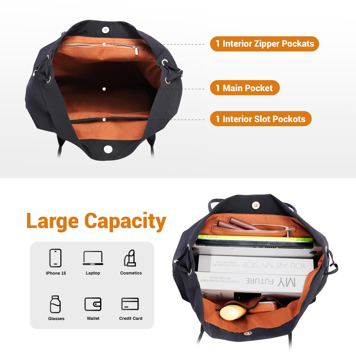 Multi-Purpose Large Capacity Shoulder Tote