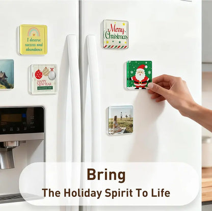 Magnetic Photo Frames 2"x2" Clear Acrylic DIY Fridge Magnets