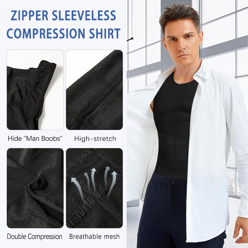Instant Slimming: Men's Chest & Belly Compression Shaping Vest