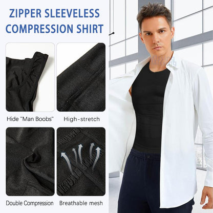 Instant Slimming: Men's Chest & Belly Compression Shaping Vest