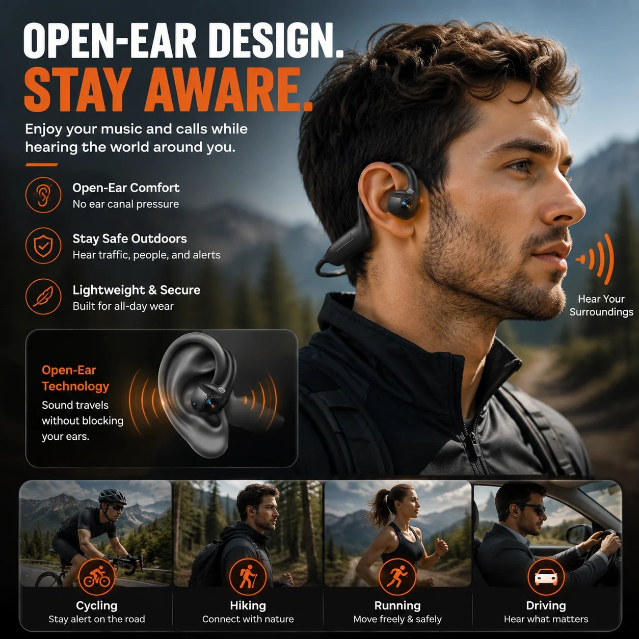 LAST DAY 49% OFF – 🎧 8MP Smart Camera Open-Ear Headset – POV Video, Calls & AI Assistance 🎥
