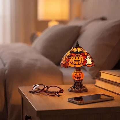 🎃Retro Pumpkin Bat Pattern Single Desk Lamp — Vintage Glow Night Light🎃