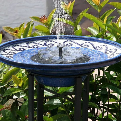 🔥Hot Sale 49% OFF🎁☀️Solar Fountain, Solar Powered Bird Bath Fountain Pump with 4 Nozzles 1.4W Solar Panel Kit Water Pump, Outdoor Watering Submersible Pump for Pond, Pool, Garden, Fish Tank🌊✨