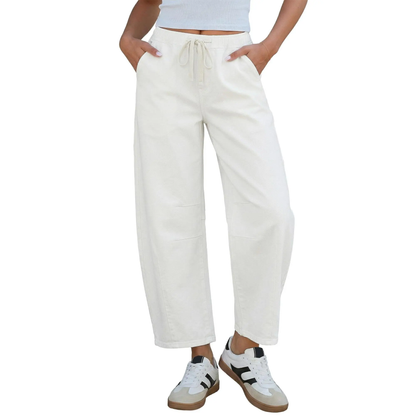 Women's high-waisted stretch wide-leg jeans