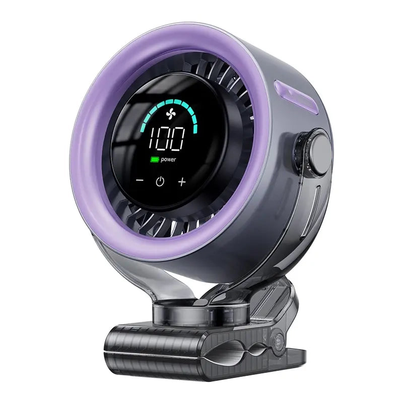 4000mAh Rechargeable Portable Clip on Fan-100-Speed Touch Control