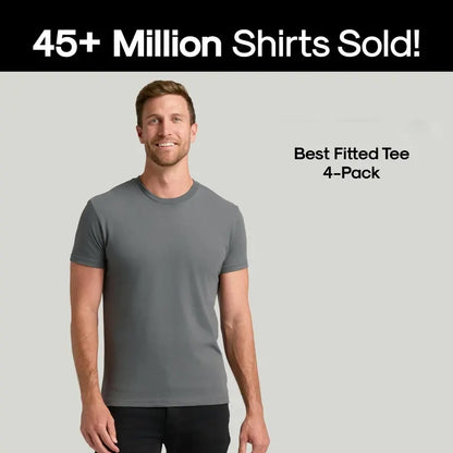 Men’s 4-Pack Short Sleeve Crew Neck T-Shirts – Premium Fit for Everyday Comfort & Casual Style