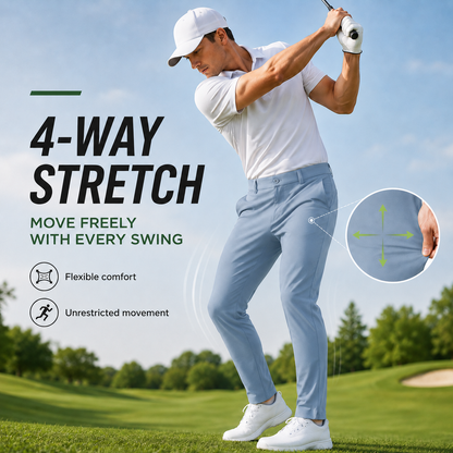 Men's Lightweight Stretch Golf Pants – Quick-drying and Breathable