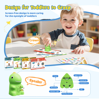 Dinosaur Interactive Learning Flashcard Set—Contains 592 words and phonics fun