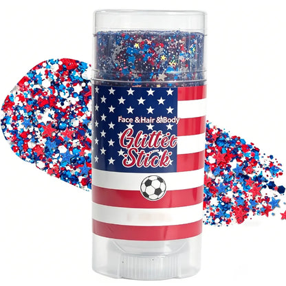 🦅4th of July Glitter Stick✨🔔Red, White & Blue Body & Hair Sparkle