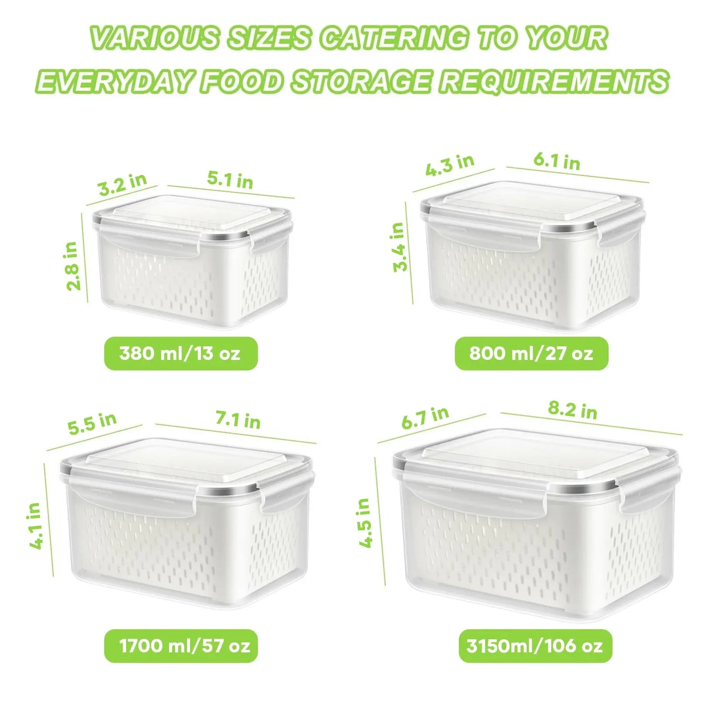 🍇Stackable fruit and vegetable preservation filter box