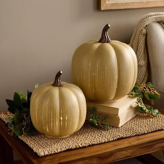🎃✨ Illuminated Starry Night Pumpkins