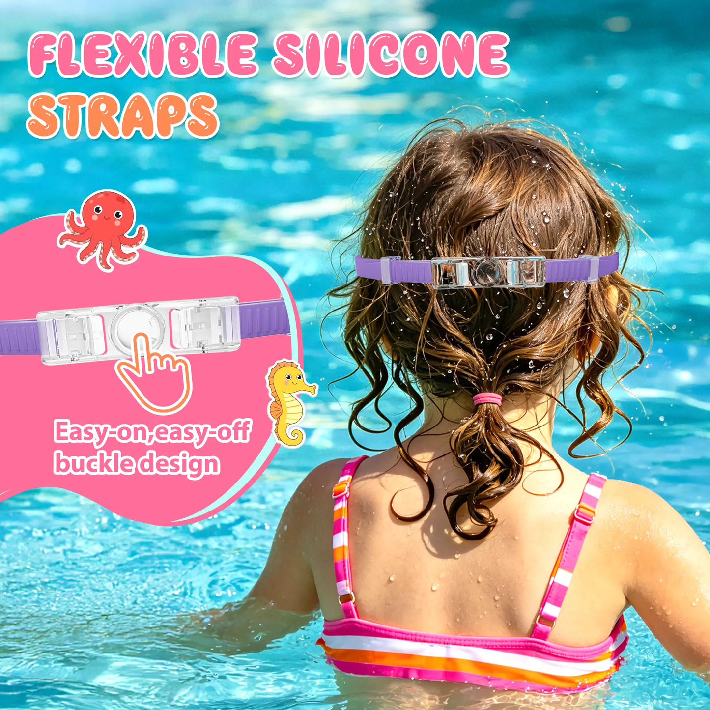 Kids Swim Goggles – Anti-Fog, UV Protection & Adjustable Fit