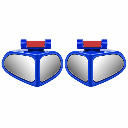 2 PCS 360° Rotating Dual-Lens Rearview Assist Blind Spot Mirror