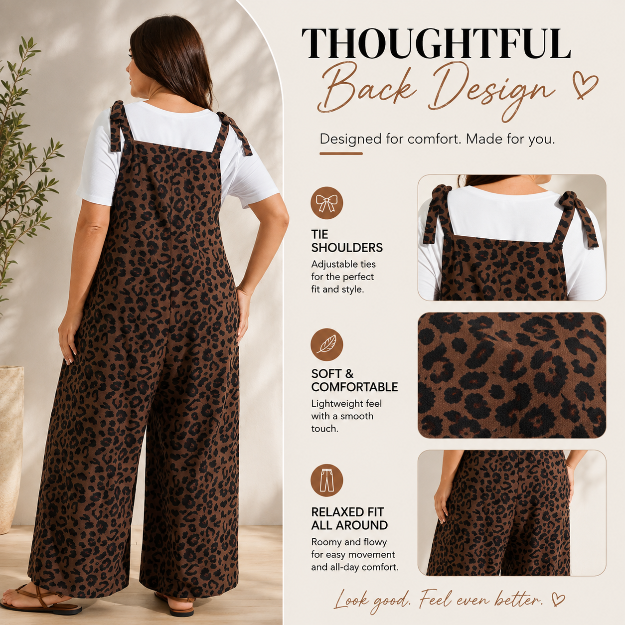 Plus Size Sleeveless Casual Jumpsuit for Women - Loose Fit, with Pockets
