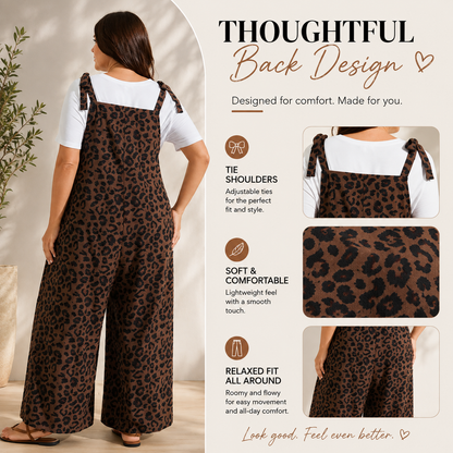 Plus Size Sleeveless Casual Jumpsuit for Women - Loose Fit, with Pockets