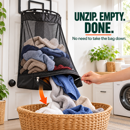 🏀2-in-1 Over-the-Door Basketball Hoop & Laundry Hamper🏀