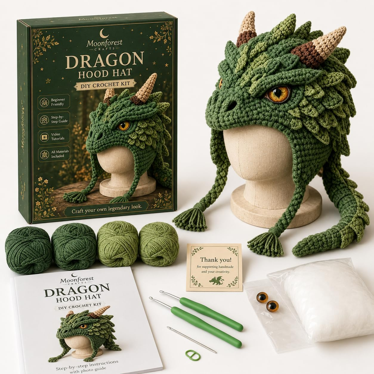 Fantasy Hood Hat DIY Crochet Kit Series