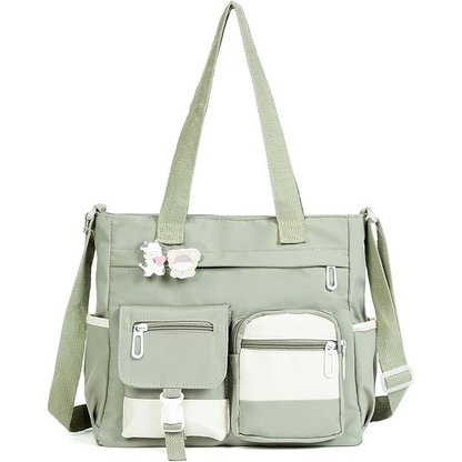 Women's Multi-Pocket Canvas Crossbody Shoulder Bag