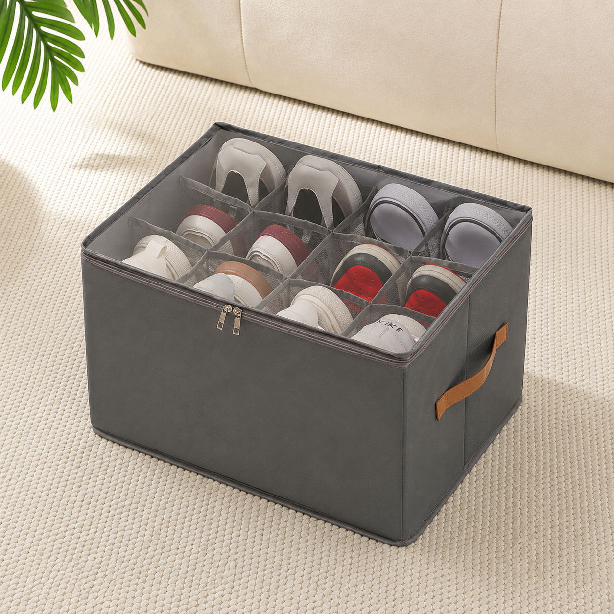 Collapsible Plastic Shoe and Pants Storage Organizer Box