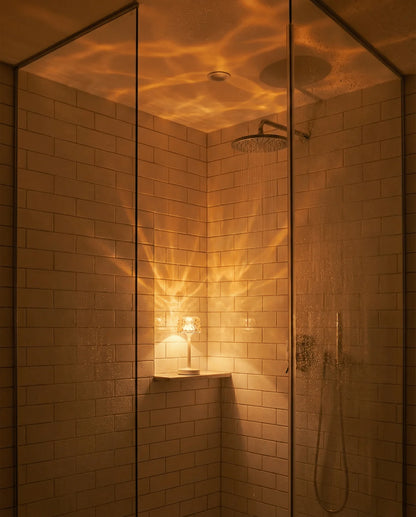 The Healing Glow™Bathroom Shower Lamp with 16 Color Ocean Wave Projector