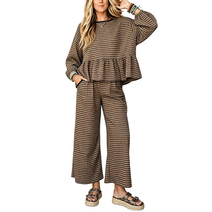 Women's Gingham 2 Piece Outfit