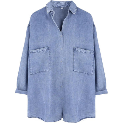 Women's Soft Tencel Denim Oversized Shirt