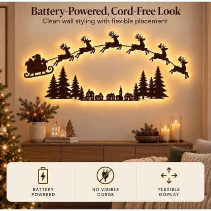 Christmas Reindeer LED Wall Decor