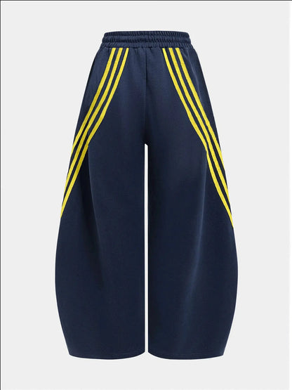 Retro Triple-Stripe Wide-Leg Pants Relaxed Comfort. Effortlessly Cool.