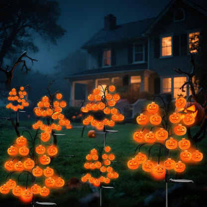 Solar Pumpkin Branch Stake Lights (20 LED)