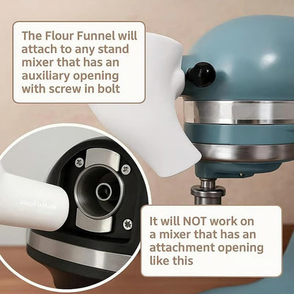 Flour Funnel for Tilt-Head Stand Mixers