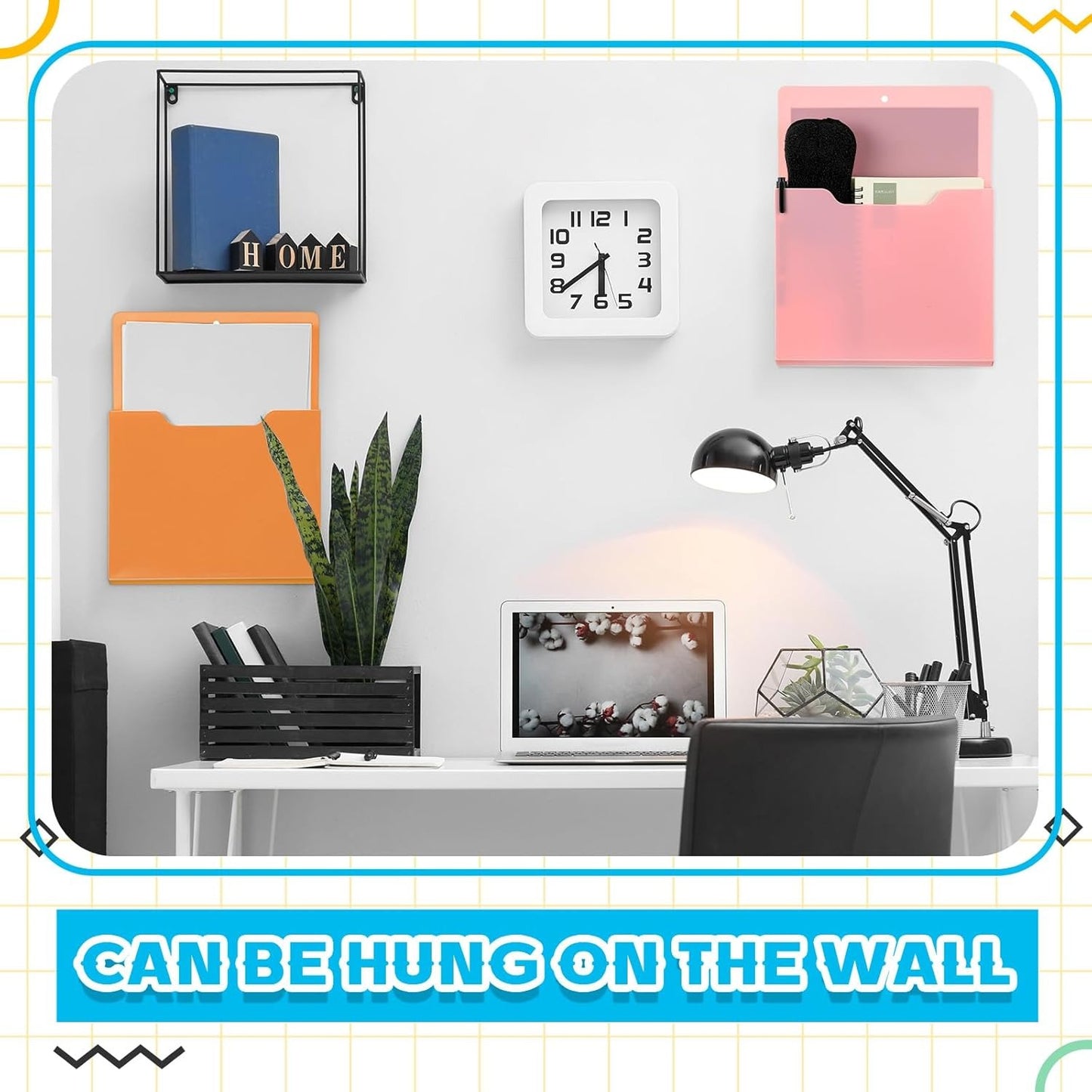 Magnetic File Holder Paper Holder Pocket Organizer Hanging 10 X 13 Inch