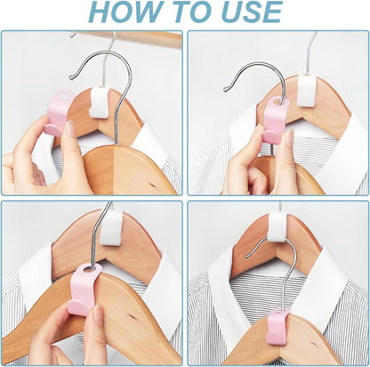 Space-Saving Hanger Connector Hooks — Organize More Clothes in Less Closet Space