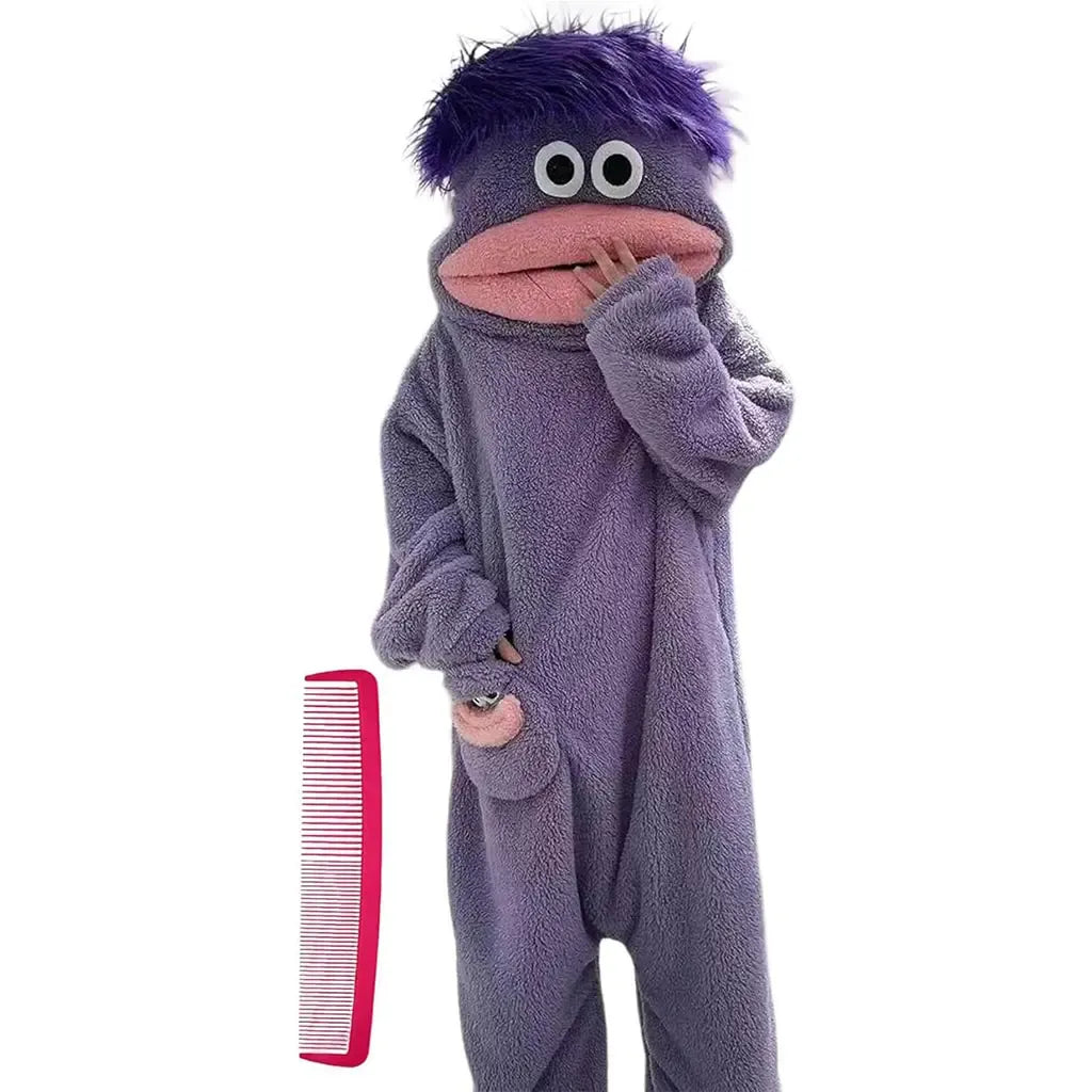 Funny Monster Fleece Onesie – Ultra-Soft Oversized Pajamas for Cozy Lounging & Parties