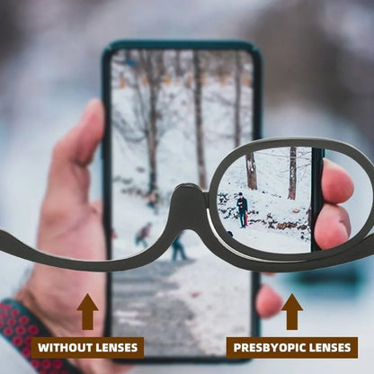 Apply Eye Makeup Clearly — Magnifying Flip Lens Makeup Glasses