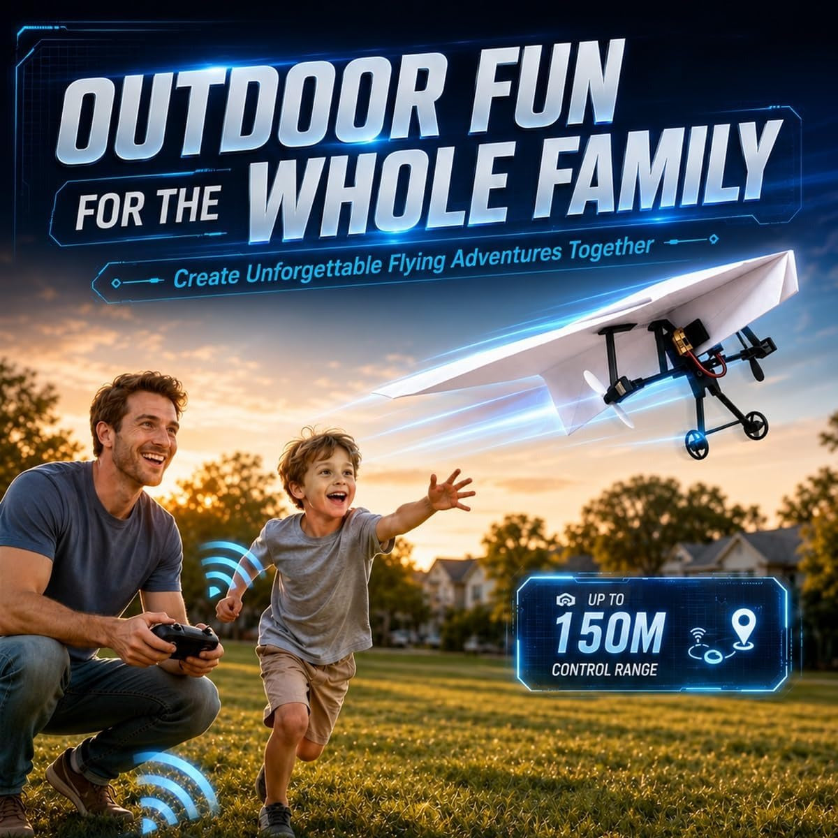 Rc Paper Airplane Motor Kit DIY Model Airplanes Launcher Construction Set