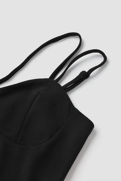 Women’s Viral Black & White Floral Maxi Dress – Elegant Spaghetti Strap Summer Dress