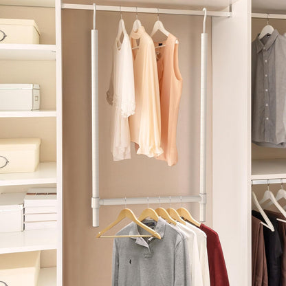 Double Closet Hanging Capacity with Expandable Heavy-Duty Steel Rod