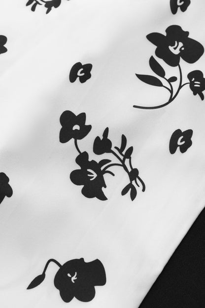 Women’s Viral Black & White Floral Maxi Dress – Elegant Spaghetti Strap Summer Dress