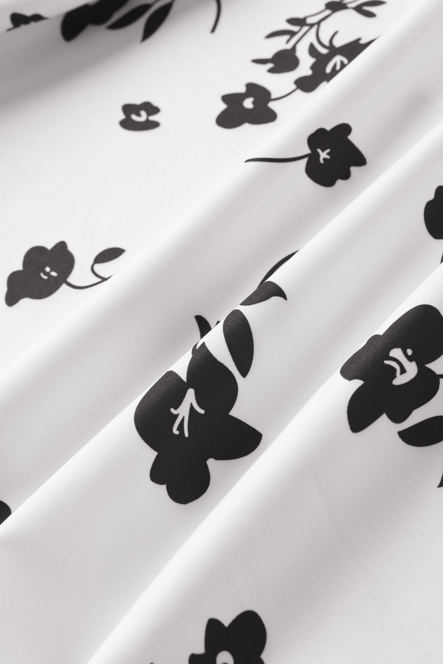 Women’s Viral Black & White Floral Maxi Dress – Elegant Spaghetti Strap Summer Dress