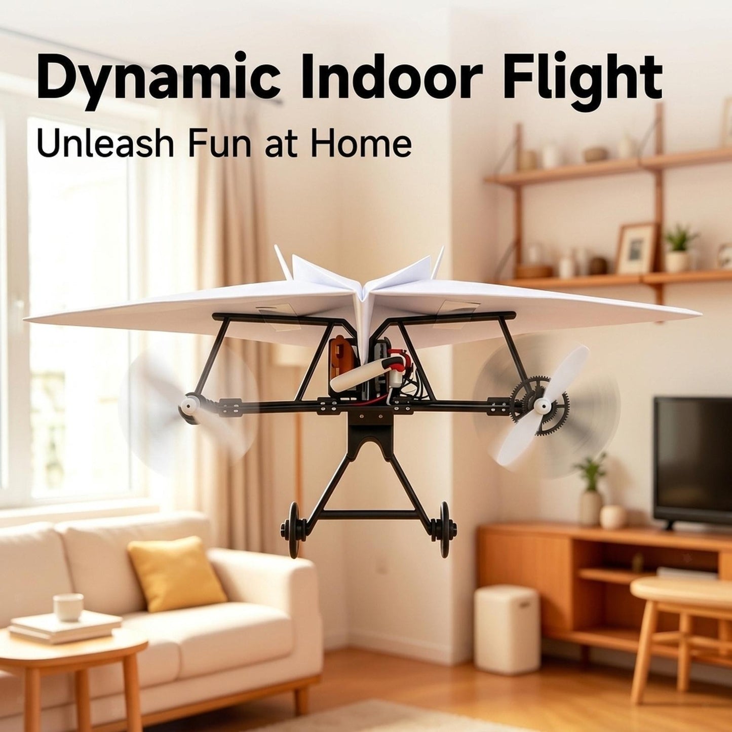 Rc Paper Airplane Motor Kit DIY Model Airplanes Launcher Construction Set