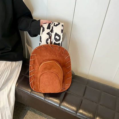 Retro Denim Hat Design Backpack - Stylish & Spacious Everyday Travel Companion