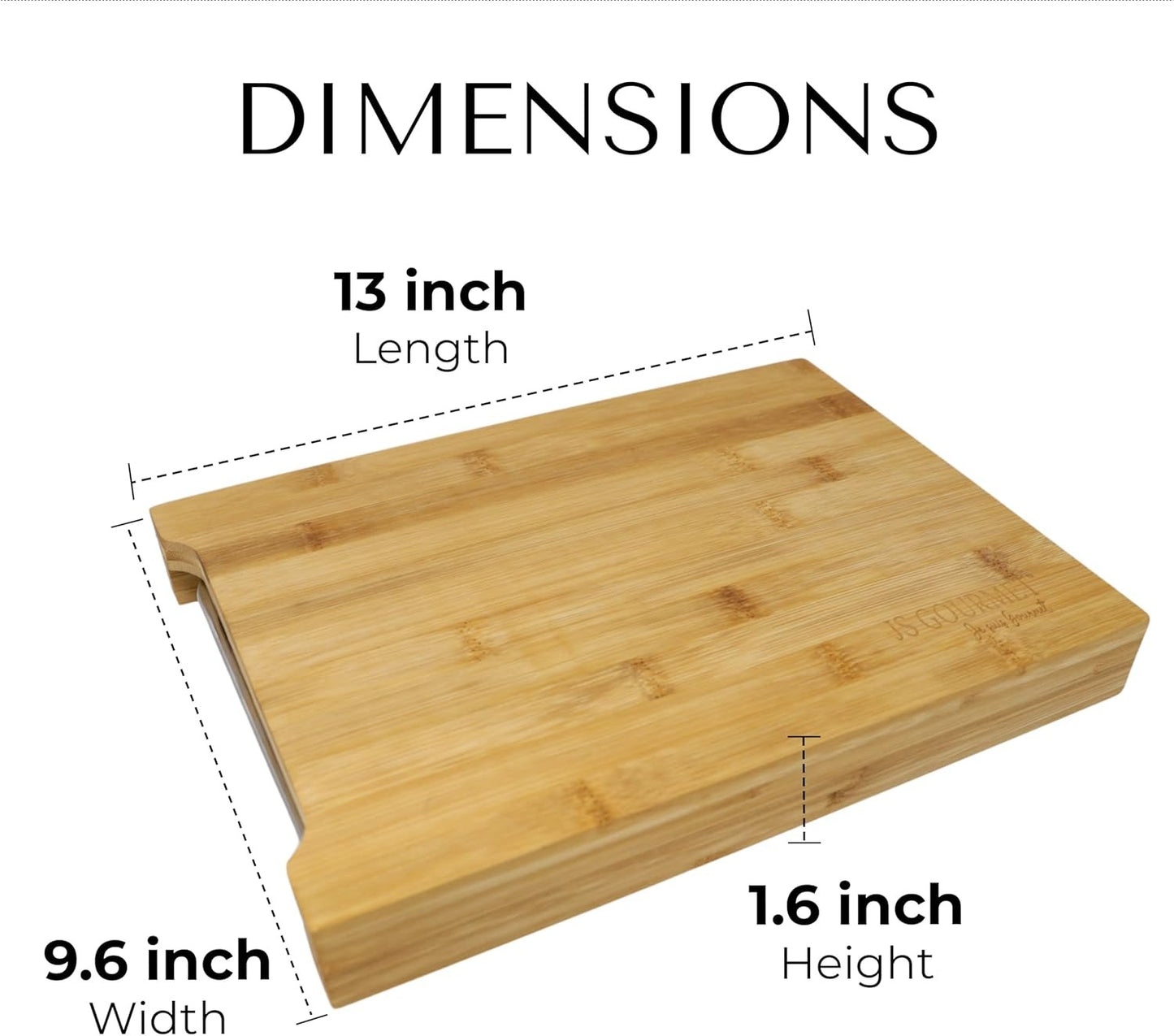 Bamboo Cutting Board with Sliding Stainless Steel Tray – Mess-Free Prep & Serving Board