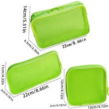 4-Piece Mesh Makeup Bag Set — See, Pack & Organize Everything Faster