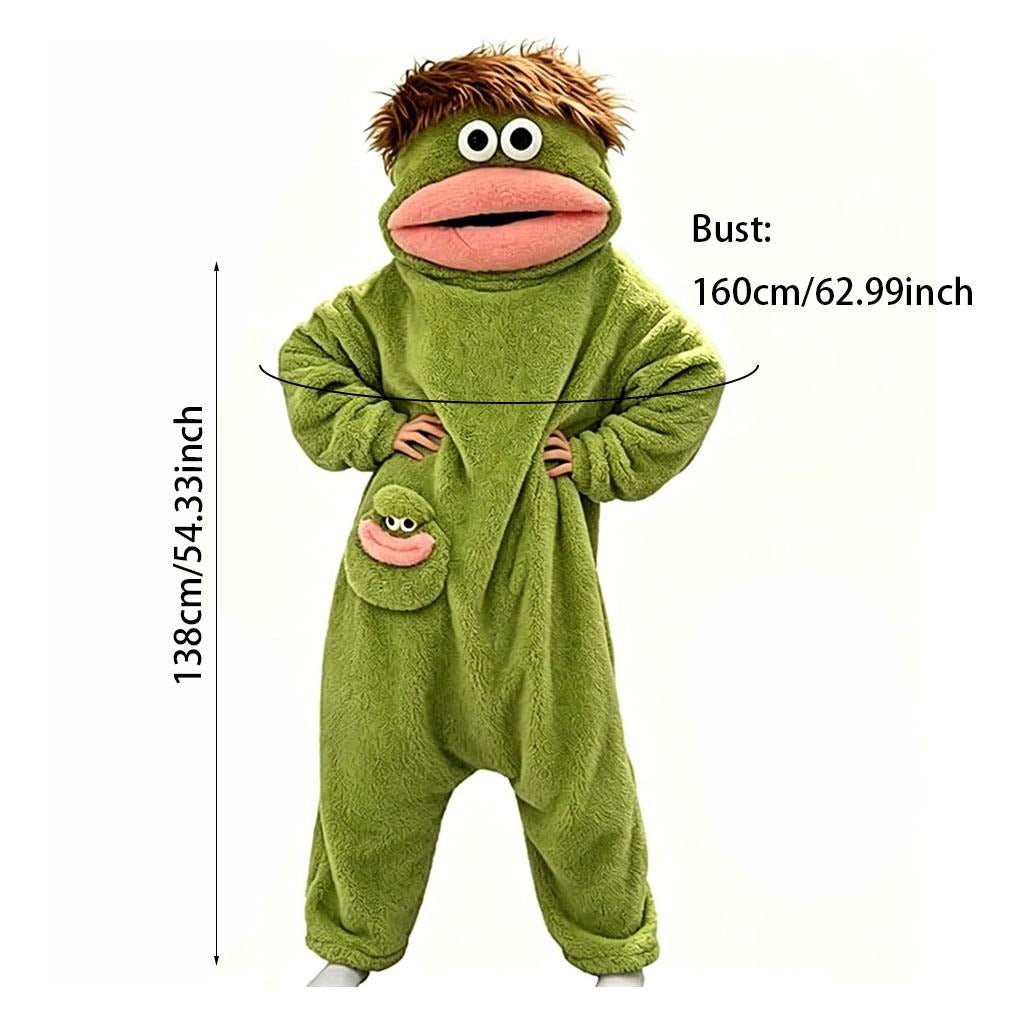 Funny Monster Fleece Onesie – Ultra-Soft Oversized Pajamas for Cozy Lounging & Parties