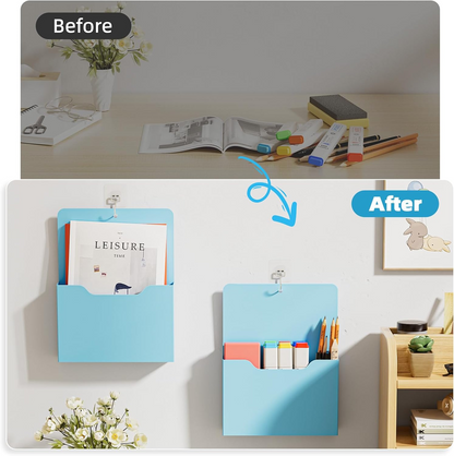 Magnetic File Holder Paper Holder Pocket Organizer Hanging 10 X 13 Inch
