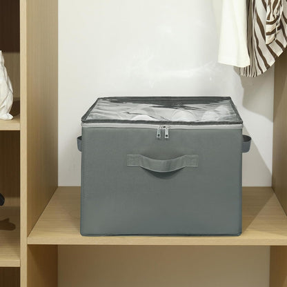 Heavy-Duty Foldable Shoe & Closet Organizer Box with Adjustable Dividers